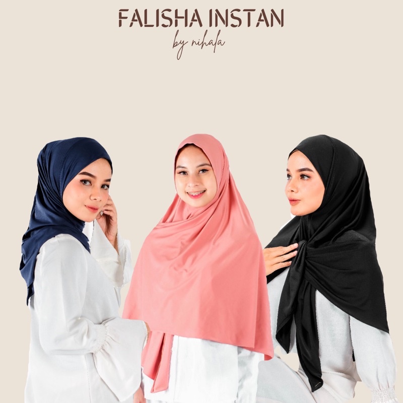 FALISHA INSTAN JERSEY HIJAB INSTAN 3 in 1 MULTIFUNGSI HIJAB INSTAN SEGI EMPAT PASHMINA SYAR’i