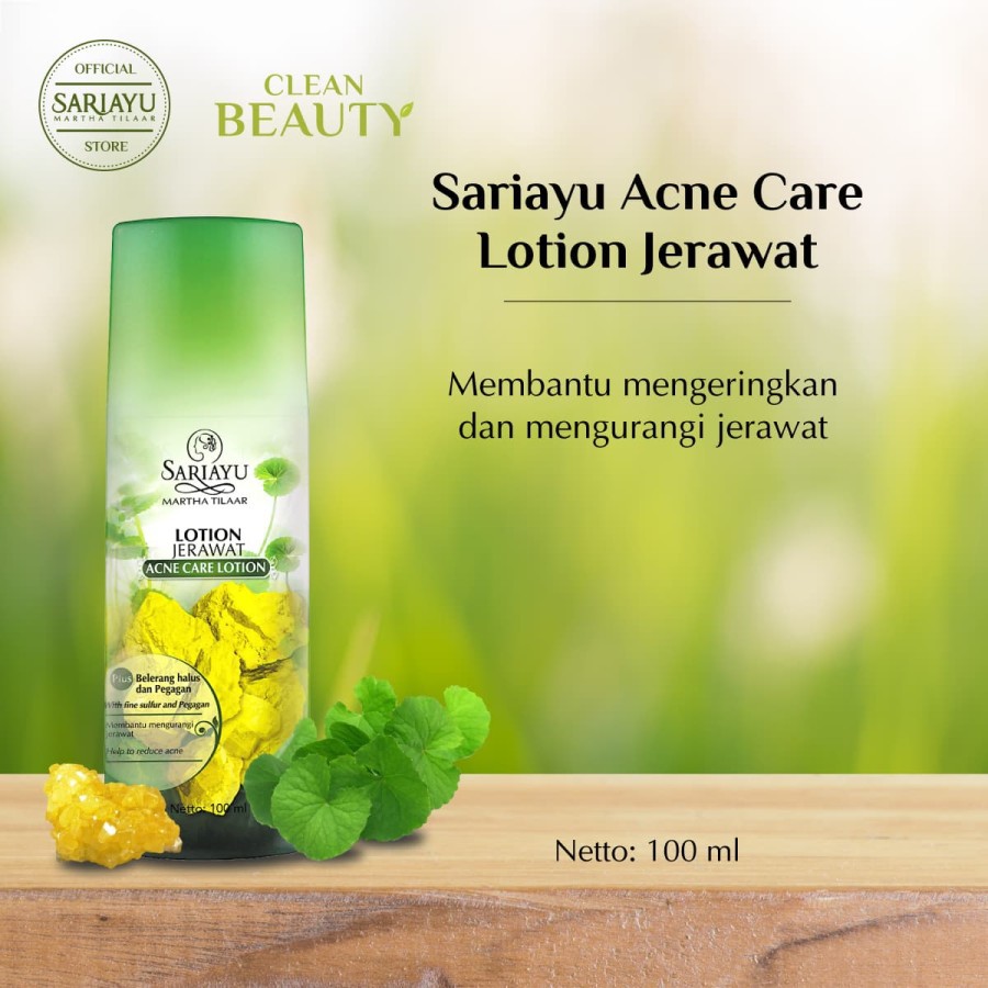 ★ BB ★ Sari Ayu Acne Care Face &amp; Back Solution 95ml  - Sariayu Lotion Jerawat New 100ml - Sari Ayu