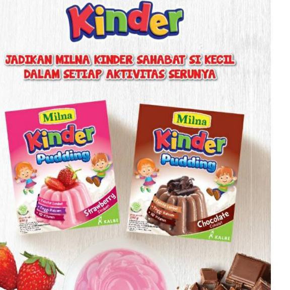 

W8N Puding Milna KINDER Pudding Instant Coklat / Strawberry / Vanila 100gram⋆✌ (Ready)