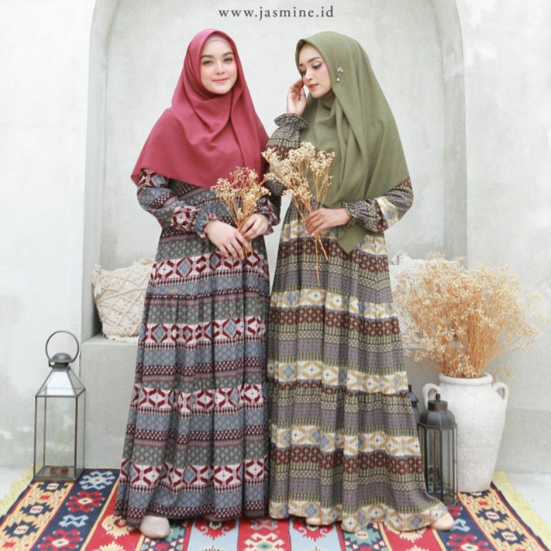 Terbaru VALERIA dress Gamis couple ORIGINAL JASMINE BY LIDIA HADIWINOTO