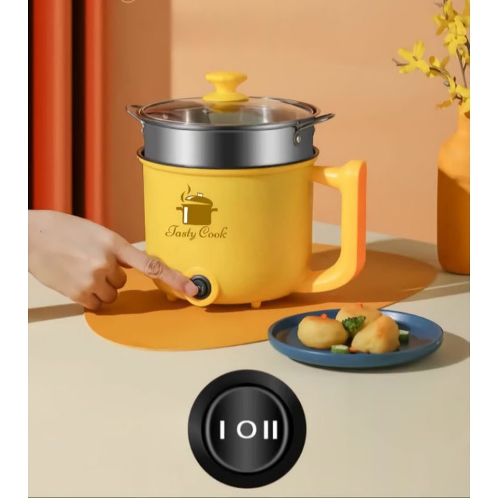 Panci listrik serbaguna 1.8L New Model Tasty Cook/Panci elektrik multifungsi 1,8L