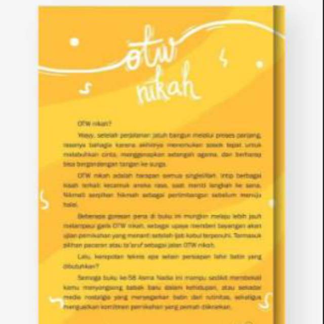 Otw Nikah/Asma Nadia/Republika/Buku Original-1