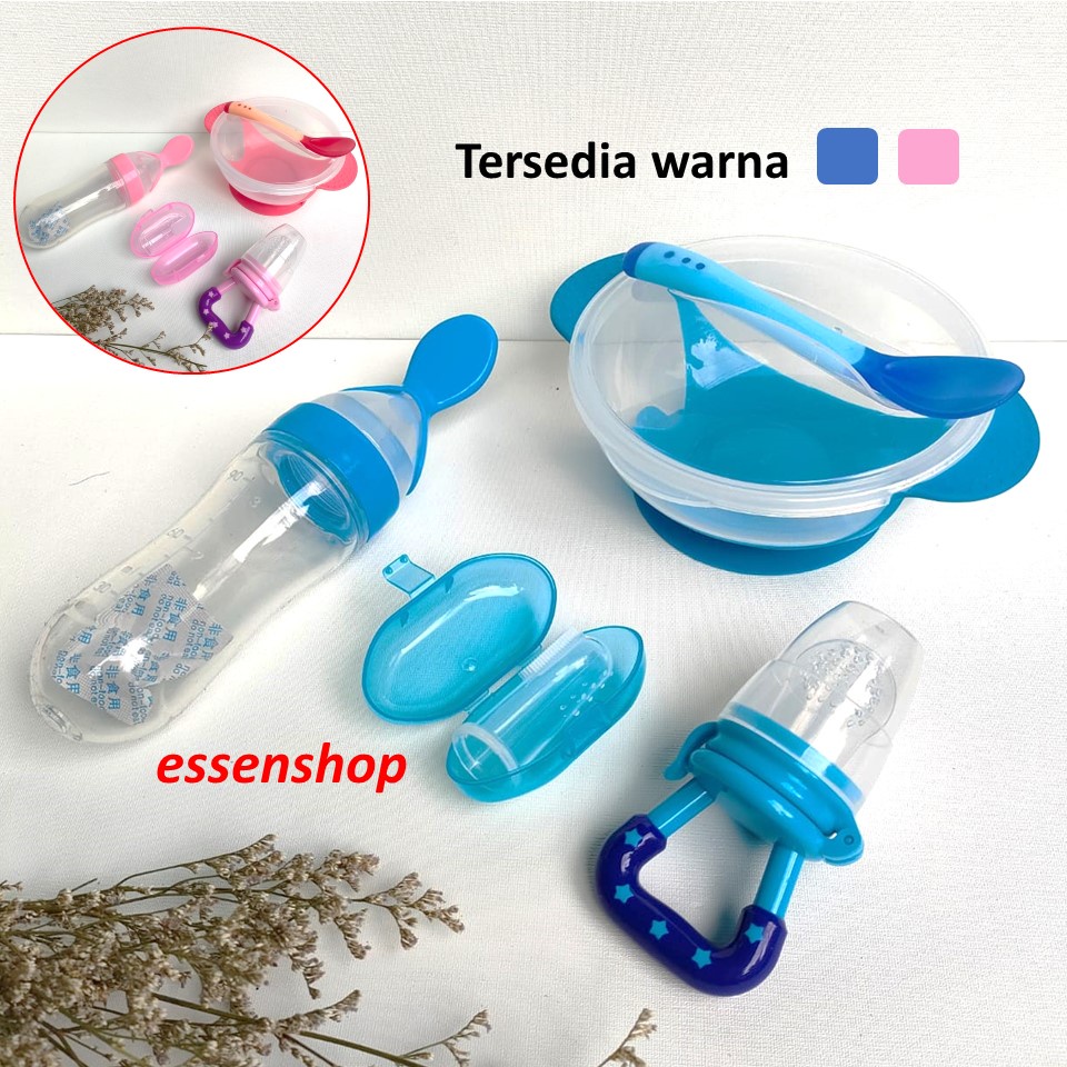 Perlengkapan Peralatan makan bayi Baby Feeder mangkok sendok silicone sendok botol bayi mpasi