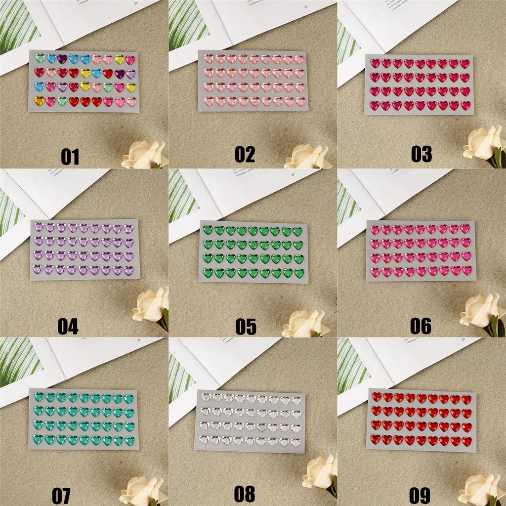 R-flower Rhinestone Face Sticker Diamond Dekorasi Kerajinan Kuku Festival Pesta