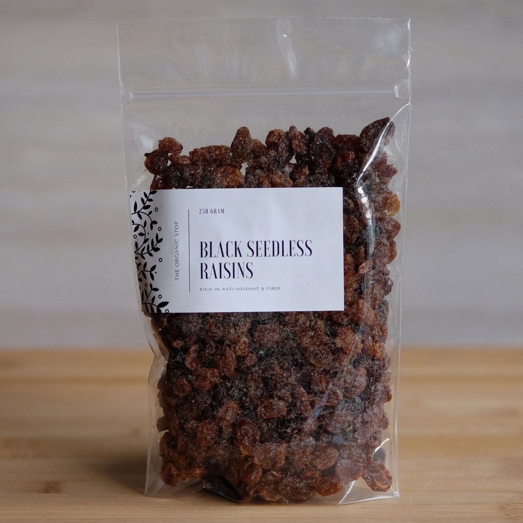 

TheOrganicStop Dark Raisin Seedless Kismis Hitam Tanpa Biji 250 gram