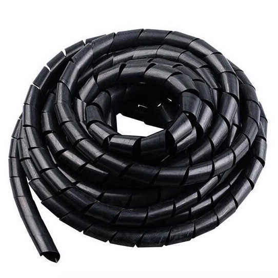 Spiral Pembungkus Kabel Listrik/Selang Ukuran 10MM x 8M - Black