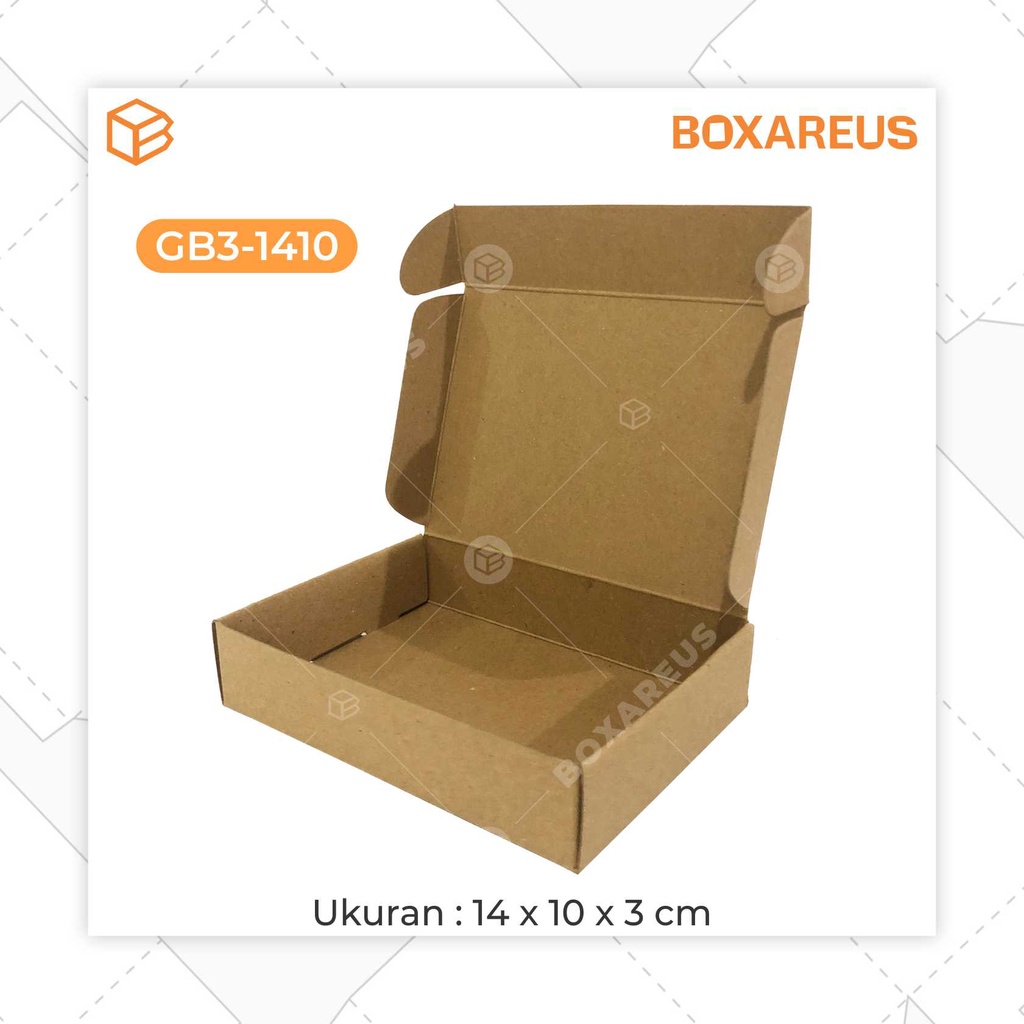 Gift Box Kotak Packing Packaging Souvenir Bahan Brown 14x10x3cm | GB3