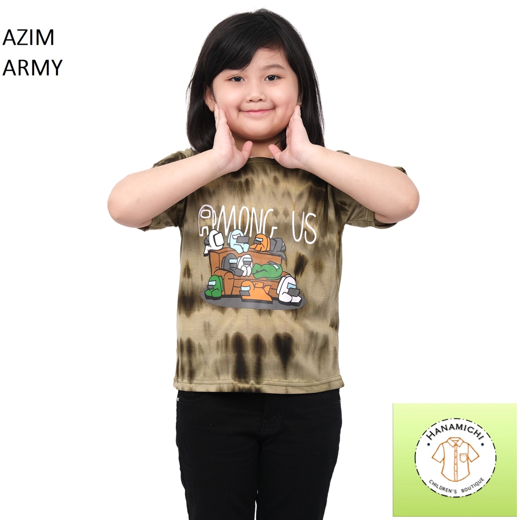 Hanamichi AZIM Kaos Anak Tie Dye Bergambar Lengan Pendek