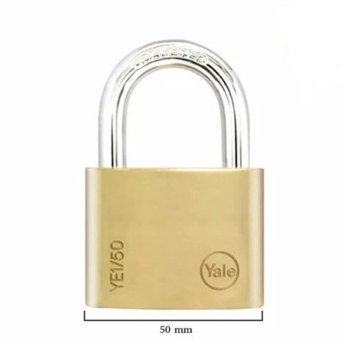 Yale YE1-50-126-1 Essential Solid Brass Padlock 50mm Gembok