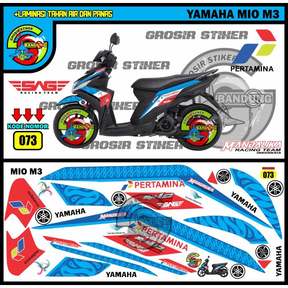 STRIPING VARIASI YAMAHA MIO M3 MANDALIKA