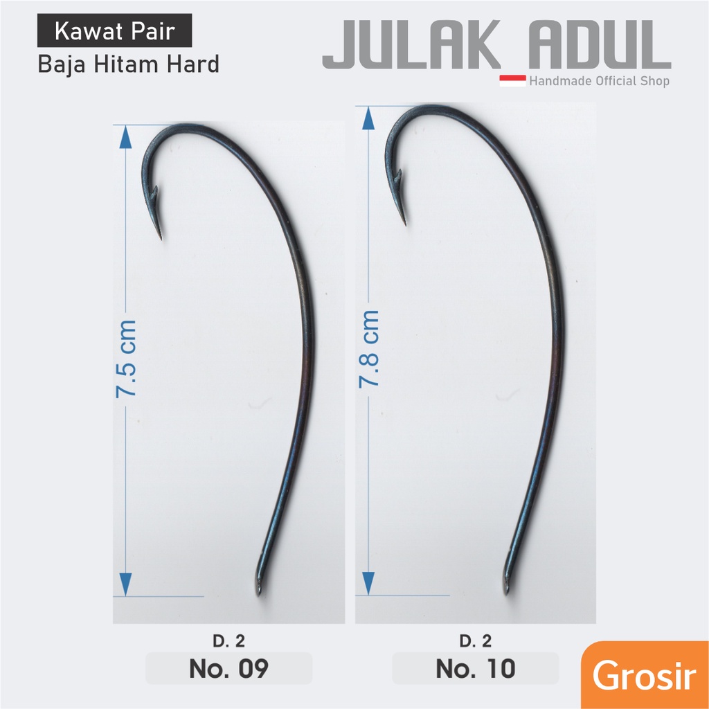 Kawat Pair Baja Hitam No. 9 & No. 10 | Kail Pancing | Kail Haruan | Kail Gabus