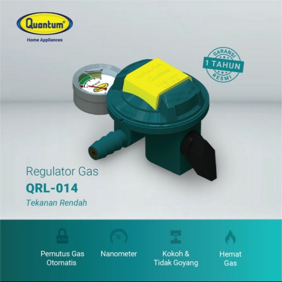 Quantum Regulator Low Pressure Dengan Meteran QRL-14 Regulator Gas Tekanan Rendah