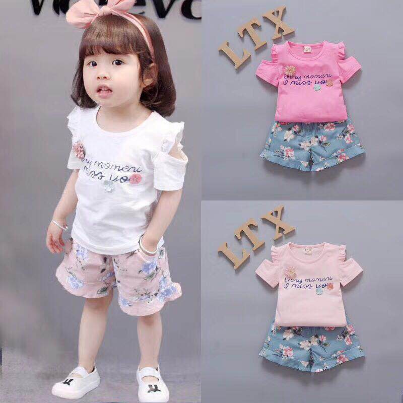 Grosir Baju  Anak  Balita Import Set Kaos Anak  Cewek 