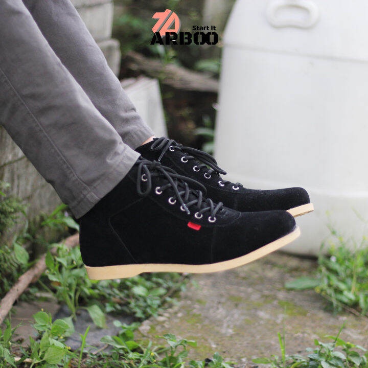 SEPATU KASUAL PRIA BRODO KULIT SUEDE PREMIUM SEPATU TRENDY OUTDOOR ORIGINAL BISA BAYAR DITEMPAT
