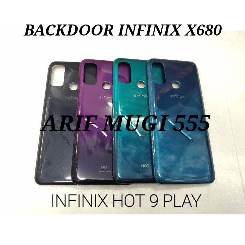 BACKDOOR BACKCOVER KESING CASING HOUSING TUTUP BATERAI INFINIX HOT 9 PLAY X680 ORIGINAL