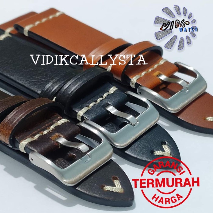 TALI JAM TANGAN KULIT HANDMADE LEATHER STRAP WATCH ASLI 22 24 MM