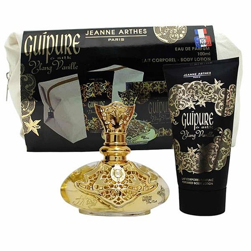 Jeanne Arthes Guipure & Silk Ylang Vanille Beauty Bag (Gift Set)