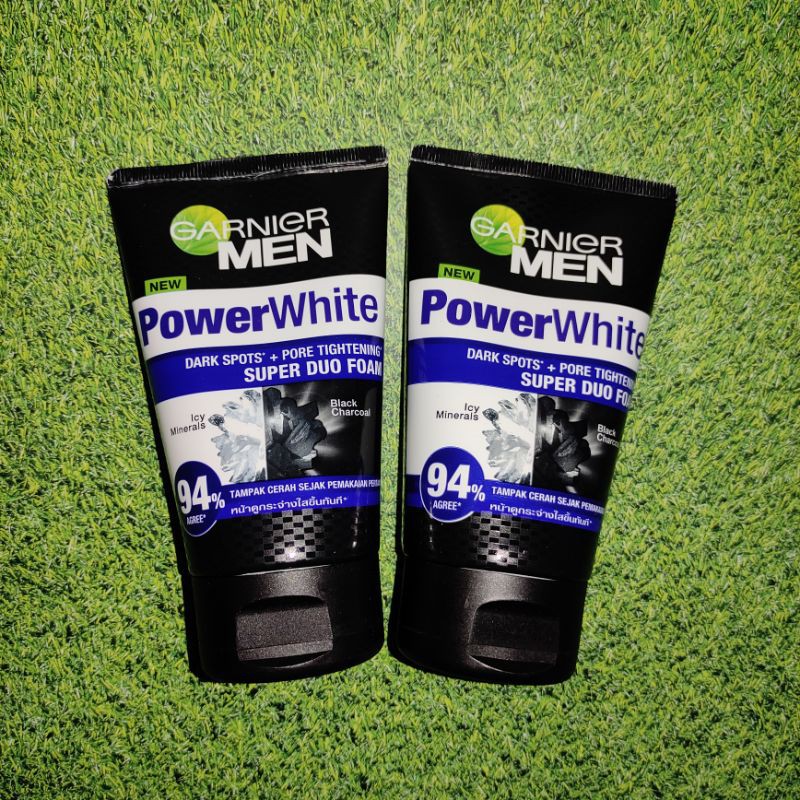 Garnier Men Power White / Turbo BRight Super Duo Foam Cleanser 15ml 100ml (Lawan Kusam &amp; Noda Hitam)