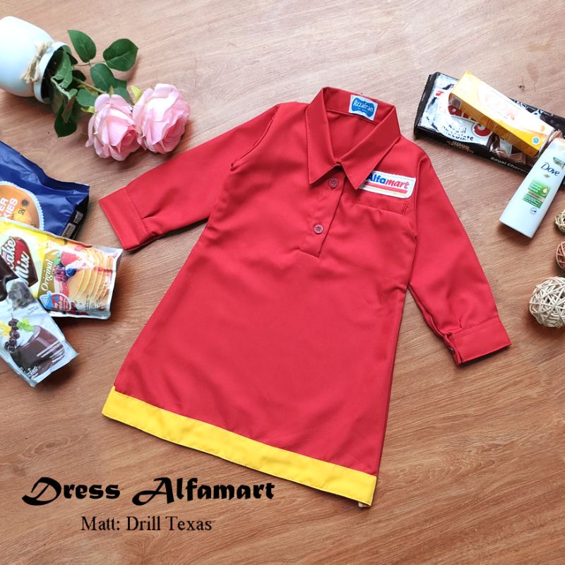 DRESS ALFAMART / SERAGAM ALFAMART ANAK DAN DEWASA /BAJU ALFAMART ANAK /KOSTUM ALFAMART ANAK