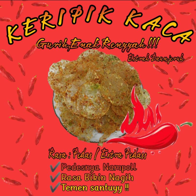 

Kripik Kaca | Keripik Beling | Extra Daun Jeruk 250gr