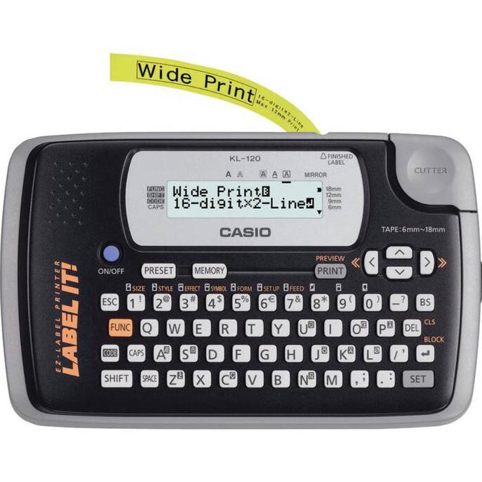 

LABEL PRINTER CASIO KL120 / LABELING PRINT MARKER EZ LABEL IT KL-120