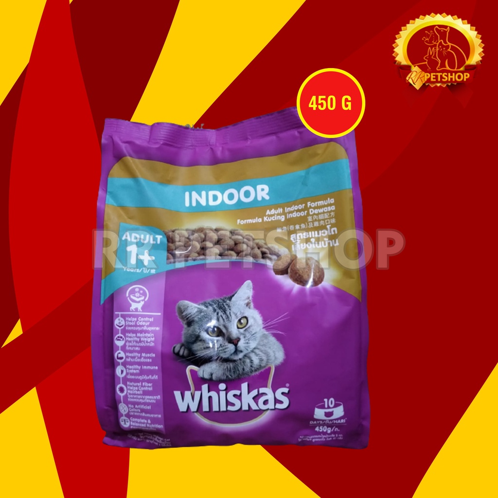 Whiskas Makanan Kucing Rumahan Indoor Adult Dewasa Dry Food 450 Gram