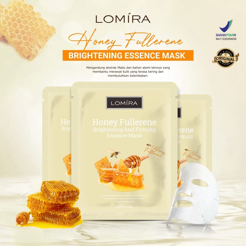 LOMIRA Sheet Mask essence brightening Skincare Masker Wajah topeng 0.02 gr