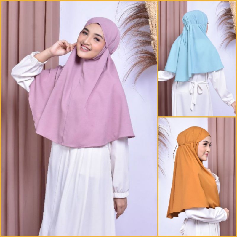 Jilbab Bergo Maryam Hijab Instant Bahan Diamond Crepe Premium Kerudung Murah