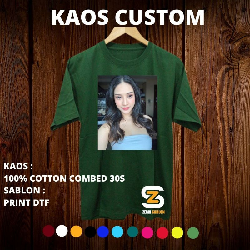 Kaos custom suka-suka satuan (print DTF)
