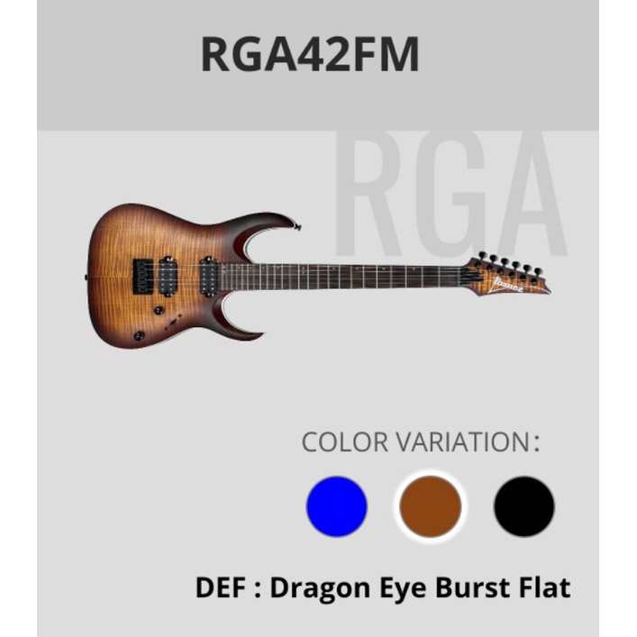 GITAR ELEKTRIK IBANEZ RGA42FM 6 STRINGS