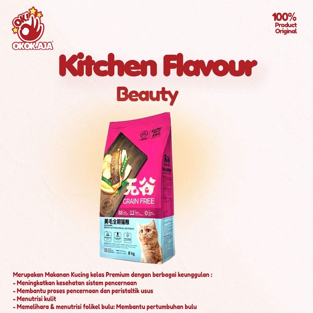 KITCHEN FLAVOR 1.5kg Makanan kucing kering premium Cat food kualitas terbaik ( Freshpack )