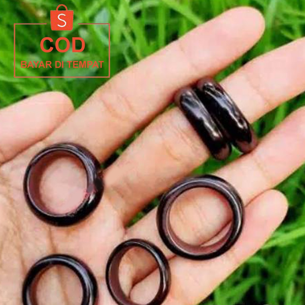 ✅COD Cincin Couple Kesehatan Aksesoris Pria Wanita Kayu Kaokah Koka Kokka Kaukah Hitam Asli Original