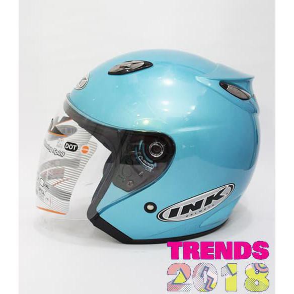 teeeerlaris Helm Basic Biru INK Centro- KYT GM MDS BOGO RETRO NHK SNAIL JPX AGV t3ermurahh