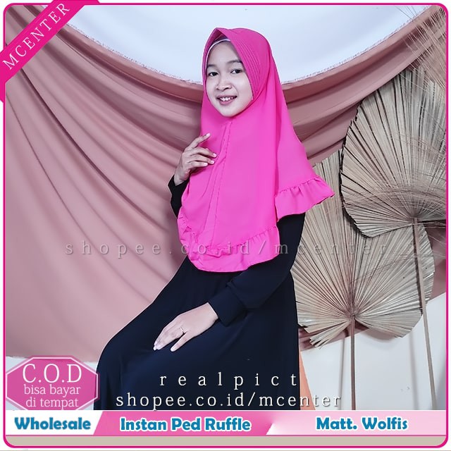 PROMO!!! Jilbab Instan Siria Series 1Slup Crepe High Quality Antem Tammia Rempel Depan Praktis Kerja