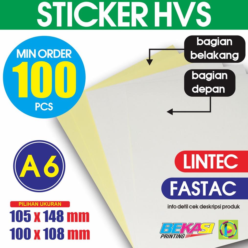 

[(BAYAR DITEMPAT) Kertas Stiker Marketplace HVS / Chromo A6 Sticker Polos untuk Label Label Kiriman Olshop | 100 lembar