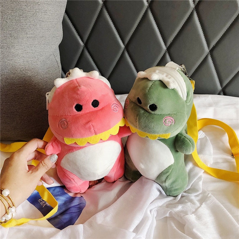 Tas Dino Tas Selempang Anak Wanita Boneka Dinosaurus Import