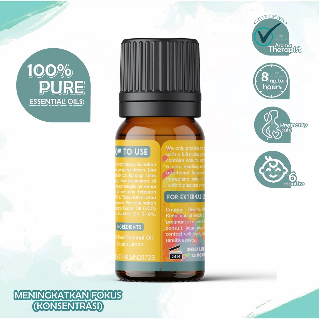 Lemon Pure Essential Oil - Minyak Aromaterapi Lemon Essential Oil 10ml