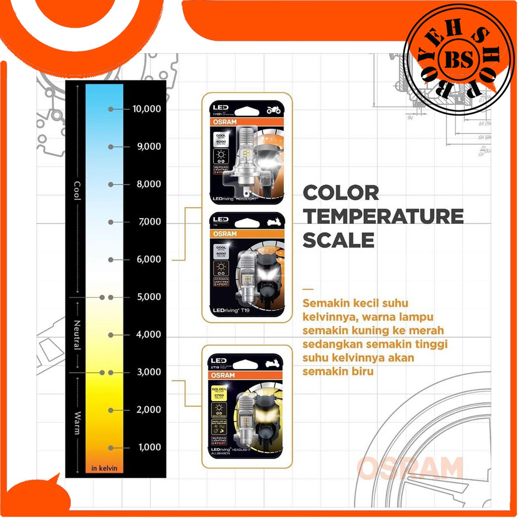 Lampu Led Motor Mio Karbu Mio Soul Mio Fi Mio GT Mio J Mio M3 Mio S Osram – 7935cw-4