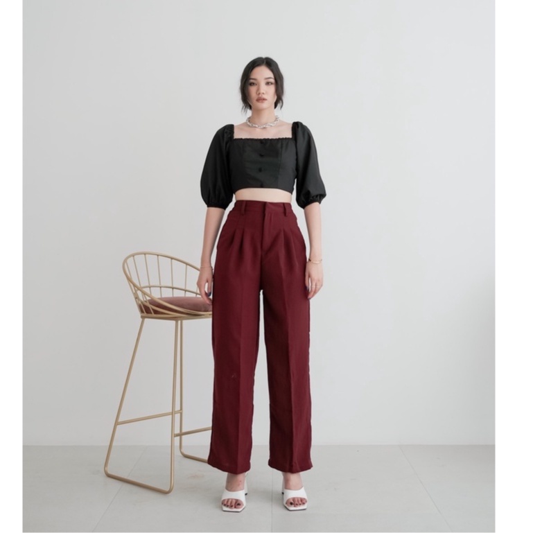 [TAVIA] ROMA PANTS / Celana Panjang Kulot / Celana Panjang Wanita / Celana Kerja Wanita