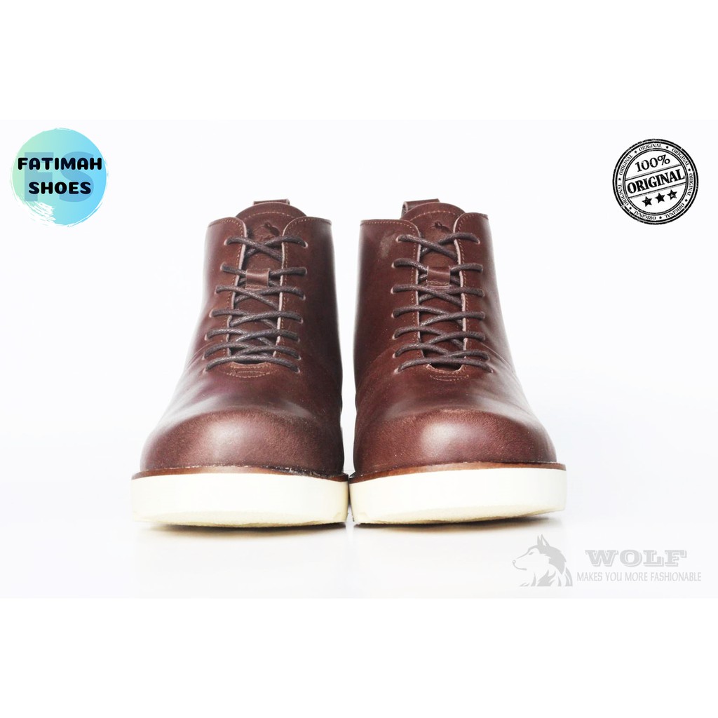 Sepatu Pria Boots Kulit Sepatu Malamut Sole Putih Original Handmade Sepatu kulit Pria Asli Murah