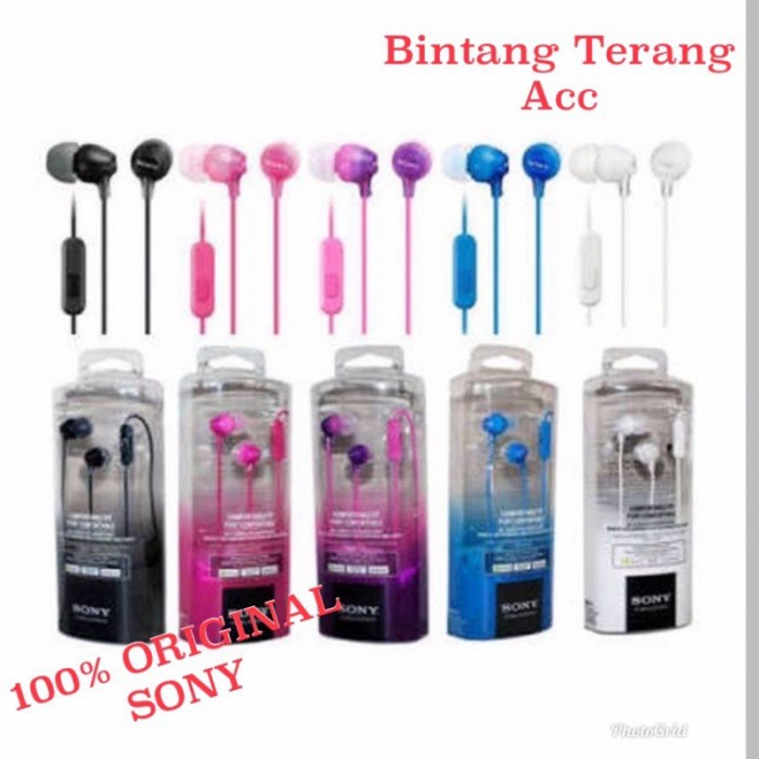 Headset Earphone Handsfree Sony Experia MH650C MDR-EX15AP Original