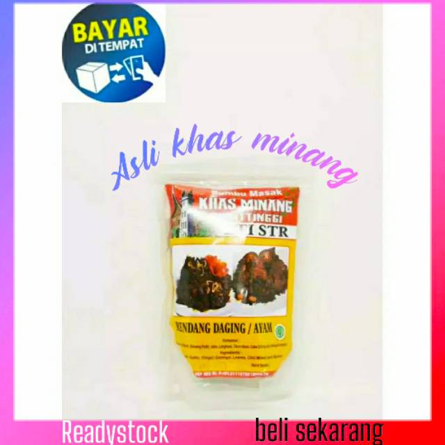 

Bumbu Rendang Padang Asli Khas minang Bukittinggi / Aneka macam Bumbu Dapur Instan