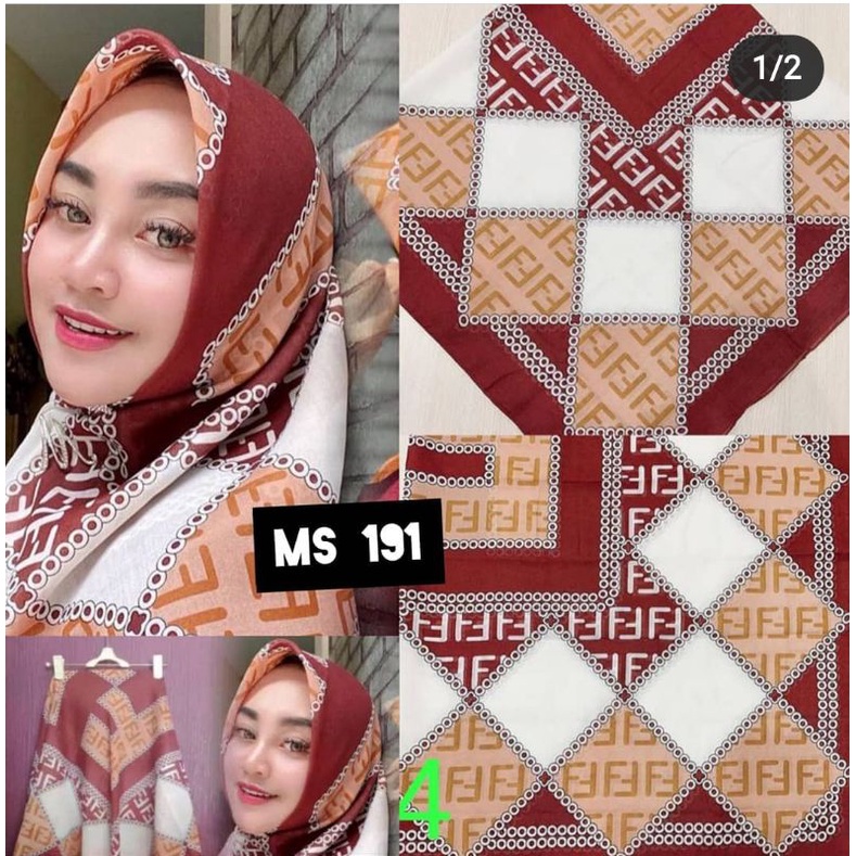 Hijab denay segi empat Lasercut MS Hijab /kerudung motif terbaru-MS 24