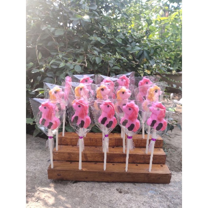 Coklat karakter kuda poni unicorn lolipop permen anak