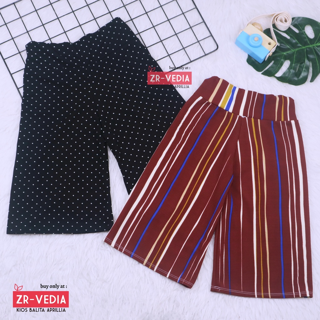 Kulot Motif uk 1-15 Tahun / Celana 3per4 Anak Perempuan  Celana Pendek Murah Pants Adem Cullotes Kiosbalitaaprillia