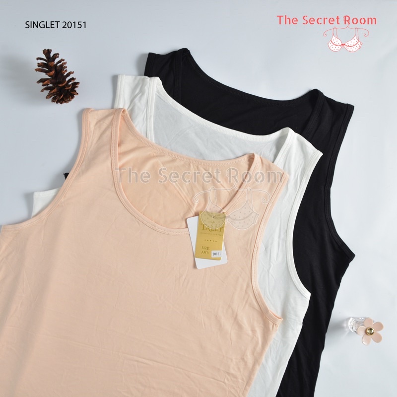 TALLY SINGLET TANK TOP JUMBO 20151 I FREE SIZE | FIT XXL I BAHAN KATUN VISCOSE