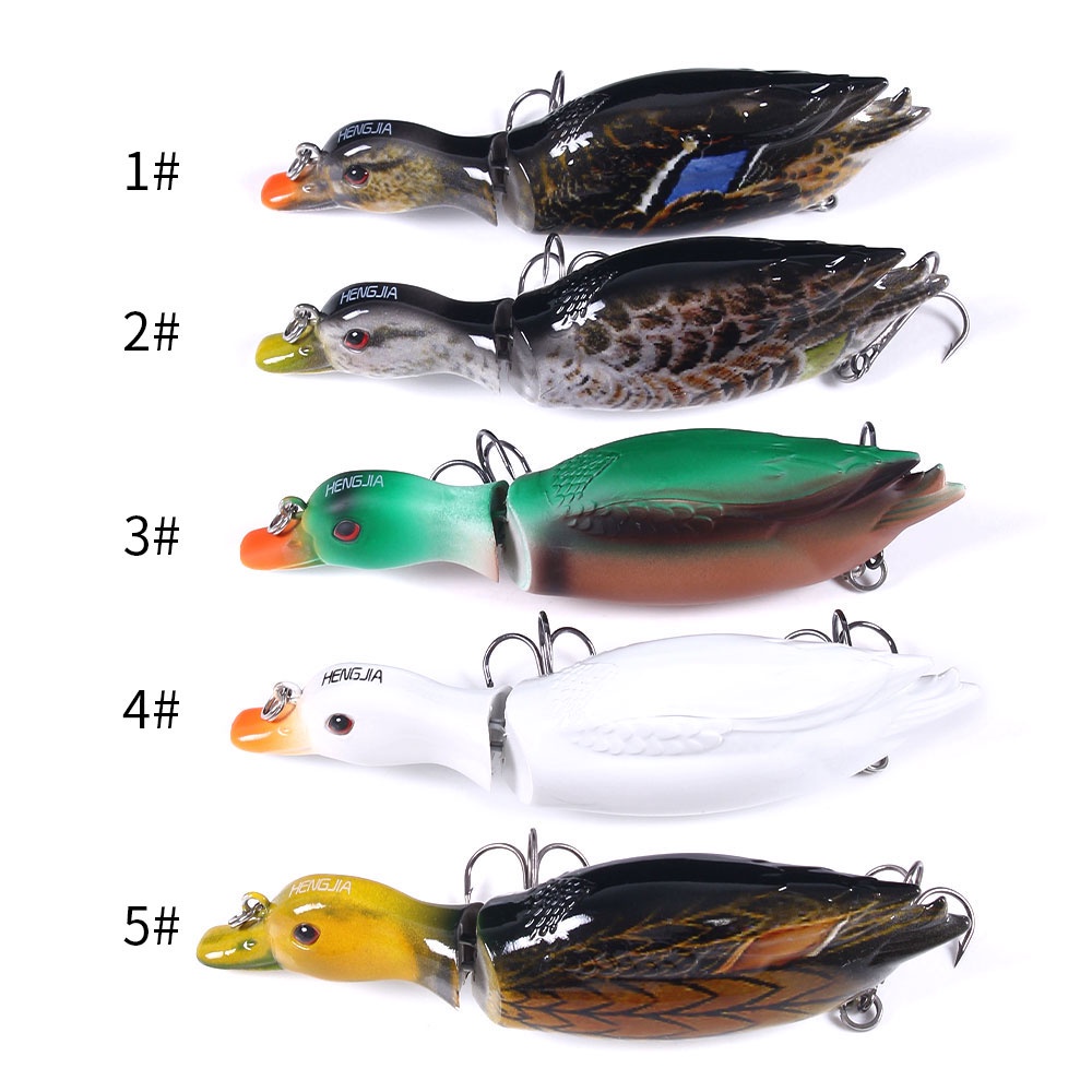 HENGJIA Bionic Artificial bait 2 Segment Bait Duck Bionic False Bait 13cm 35g Fishing lure set with fishing Box