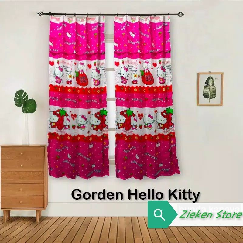 Gratis Ongkir-Gorden Jendela Starmoon, Motif bunga dan Karakter Uk 55x150cm