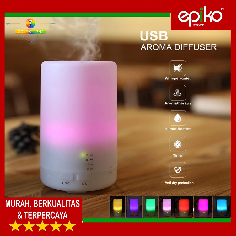 Tabung Ajaib Pelembab Ruangan Aroma Terapi / Lampu Tidur RGB Humidifier