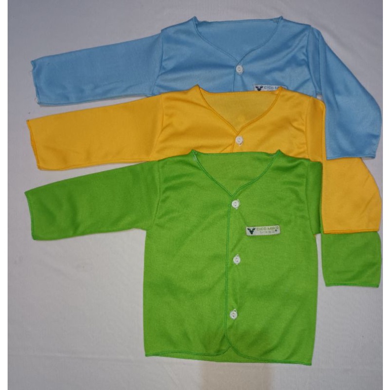 6 pcs baju bayi lenggan panjang c.c sni 0-6